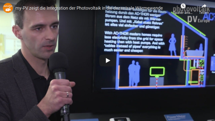 My-PV: DC-Heizstäbe und AC-Regler für solar-elektrische Wärme
