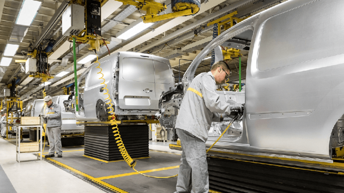 Fertigung des Kangoo ZE bei Renault.