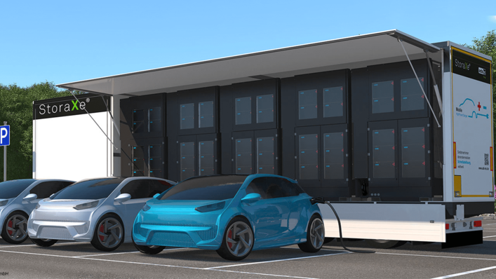 Die temporäre Schnellladestation für Elektrofahrzeuge ist auch nominiert.