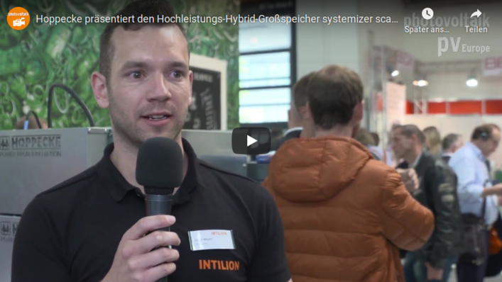  Hoppecke präsentierte auf der Intersolar 2019 seine Gewerbespeicher.