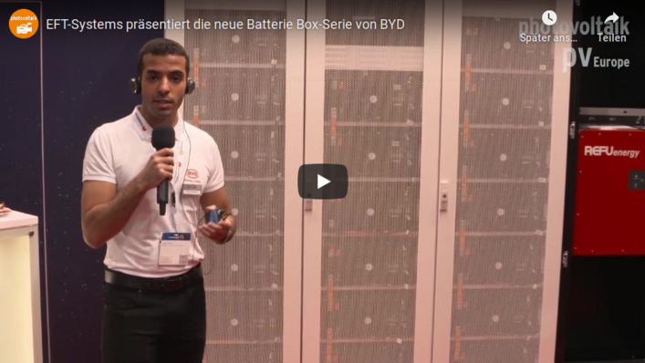 EFT Systems nutzt die B-Box von BYD für verschiedene Anwendungen.