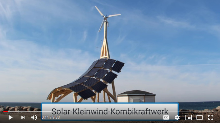 Kombinierte Kraft aus Wind und Sonne.