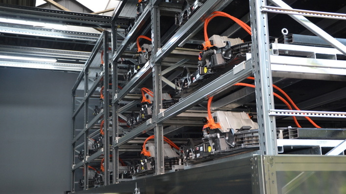 Brüssel unterstützt mit seinen Vorschlägen auch die Weiternutzung von Batterien aus Elektroautos in stationären Speichern, wie hier auf dem Euref-Campus in Berlin.