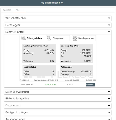 Das Plexlog-Portal informiert sekundengenau über Daten und eventuelle Probleme. 