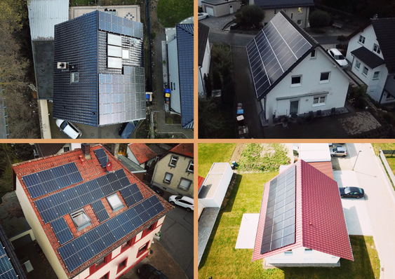 Diese vier Dachanlagen werden zusammen im Paket angeboten.