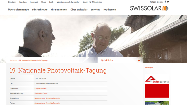 Die Tagung in Bern steht im Internet bereit, zur Information und zur Anmeldung.