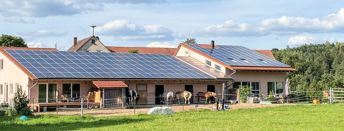 Beispielhaftes Ensemble mit Eigenstromnutzung.