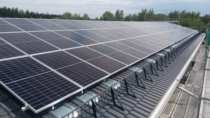 Dachanlage für das Mieterstromprojekt in Putzbrunn.
