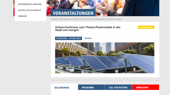 Die Anmeldung zur Tagung ist freigeschaltet.