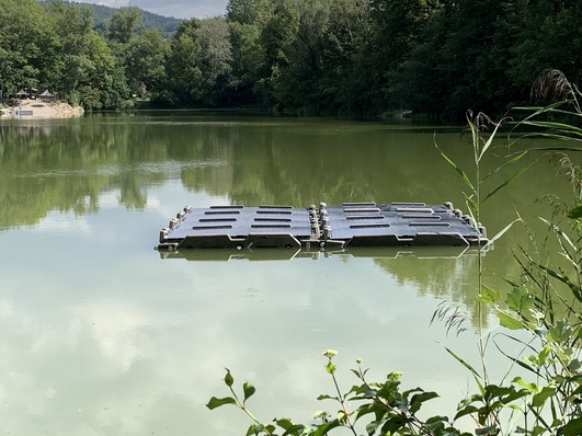 Der Solarfloater von Solocean vor dem ersten Praxistest.