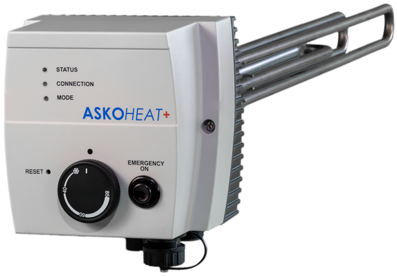 Der Heizstab Askoheat moduliert die Energie in sieben Stufen.