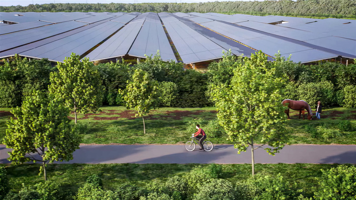Fünf bis zehn Hektar sind für eine Doppelnutzung durch Agri-PV vorgesehen.