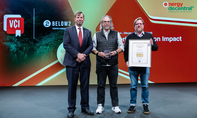 Mit der digitalen Lösung zur Erstellung von CO2-Zertifikaten hat Below 2 den diesjährigen Innovationsaward der Energy Decentral gewonnen.