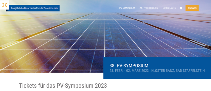 Das 38. PV-Symposium findet wieder im Kloster Banz in Bad Staffelstein statt.