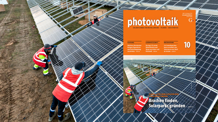 Die neue Ausgabe befasst sich mit Solarparks, mit Großspeichern und einspeisenden Anlagen auf großen Dächern.