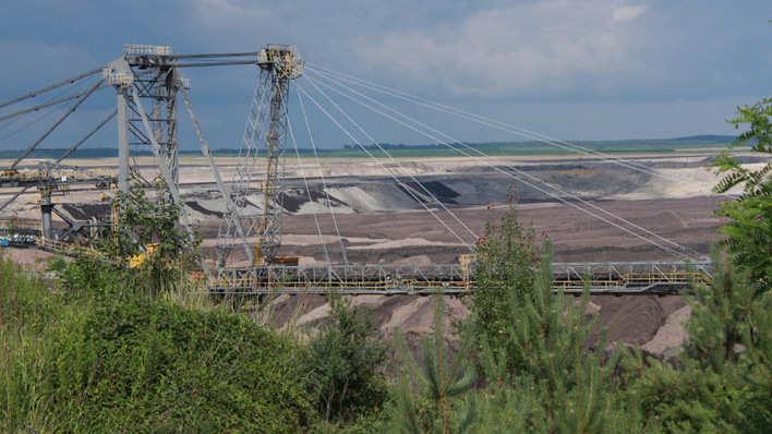 Blick auf den Tagebau Welzow-Süd in der Lausitz, eines der letzten Kohlereviere.