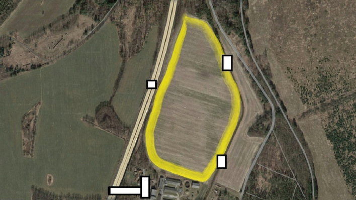 Diese Freifläche wurde für einen Solarpark erschlossen.