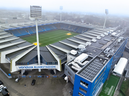 Die Photovoltaikanlage des VfL Bochum hat eine Gesamtleistung von 97 Kilowatt.