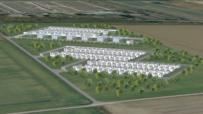 So soll die Speicheranlage aussehen, wenn sie in zwei Jahren in Betrieb geht.