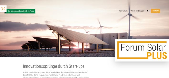 Ab sofort können sich interessierte Start-Ups auf der Webseite des Forums anmelden.