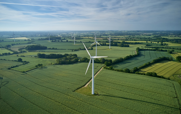Ein Windpark von Qualitas Energy in Deutschland.