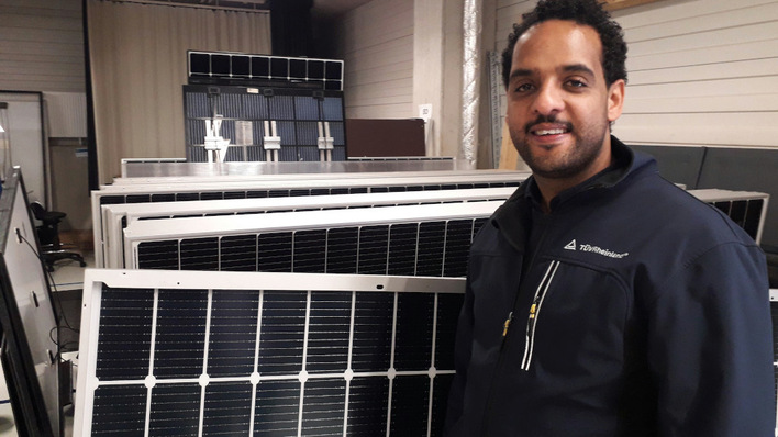  Hamza Maaroufi ist Experte für Solarmodule beim TÜV in Köln.