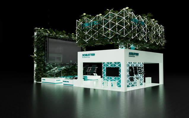  Schletter legt den Fokus in diesem Jahr auf Nachhaltigkeit – auch beim Messestand.