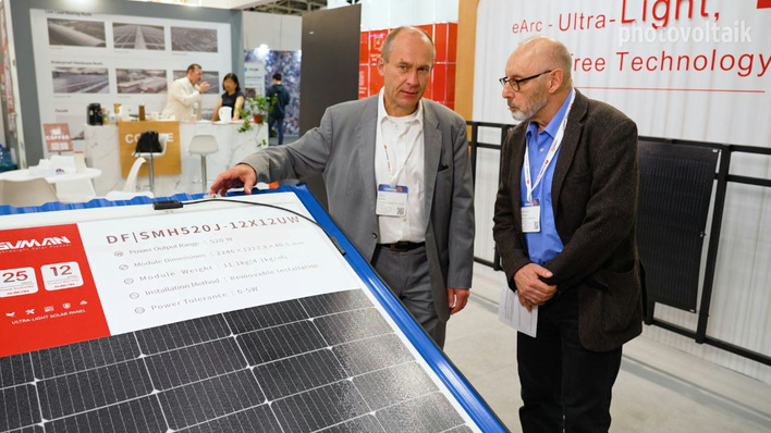 Ulfert Rühle von Sunman (Bildmitte) stand uns Rede und Antwort.