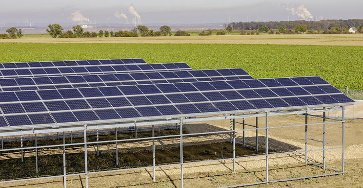 Forschungsanlage im Rheinischen Revier für Agri-PV.