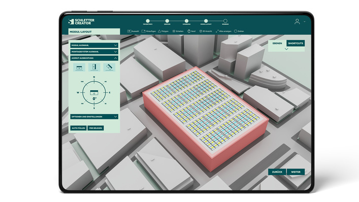 Profis planen und belegen ein Standarddach so in weniger als einer Minute.