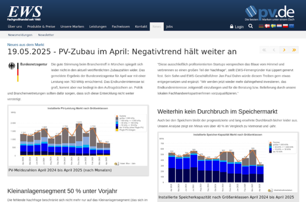 Die Analyse der Zubauzahlen zeigt Einbrüche in allen Marktsegmenten.