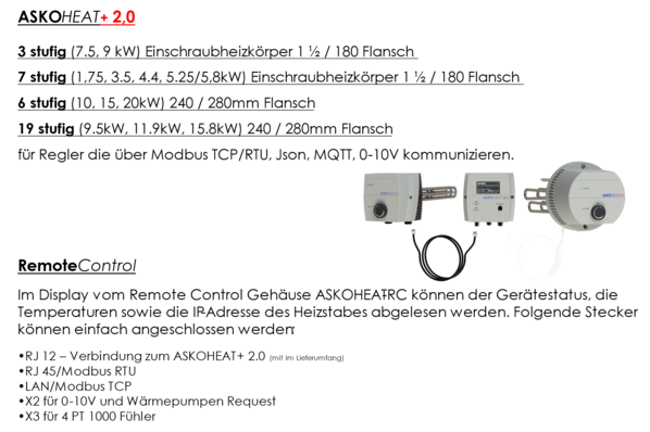 Askoma bietet eine breite Palette von Einschraubheizpatronen für Installateure und ihre Kunden.