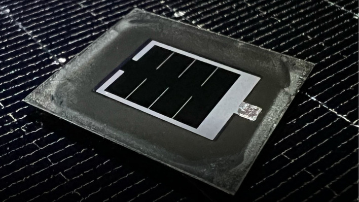 Eine Perowskit-Silizium-Tandemsolarzelle.