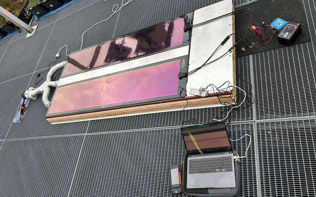 Prototyp des PVT-Moduls vor den Messungen.