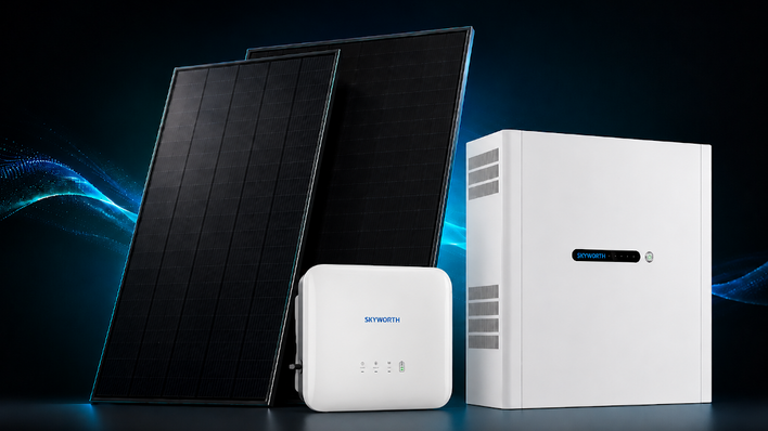 Das Paket Solar Energie One von Skyworth wurde speziell auf kleine Wohngebäude zugeschnitten.