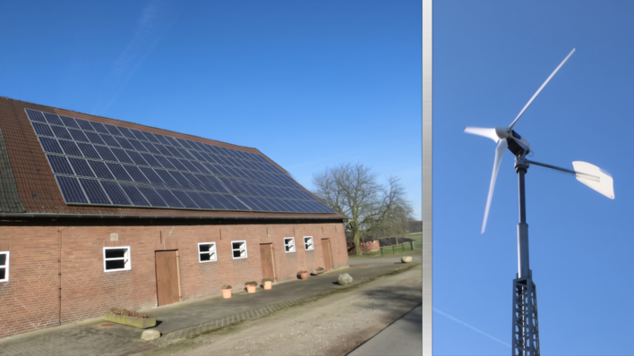 Photovoltaik und Kleinwindkraft ergänzen sich saisonal sehr gut.