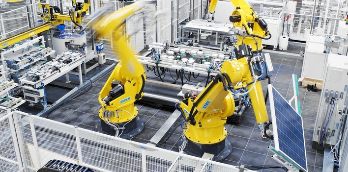 Die Produktion von Solar Fabrik in Freiburg.