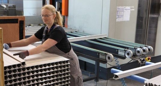 Bei Mounting Systems in Rangsdorf wurden auch die Rahmen für die Modulfabrik in Frankfurt/Oder hergestellt.