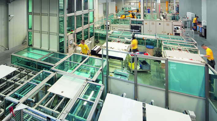 Heckert Solar fertigt am Produktionsstandort Chemnitz mit Ökostrom.