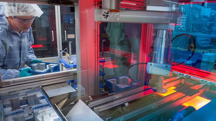 Es war einmal: Die Fertigung von Perc-Zellen bei Solarworld im sächsischen Freiberg.