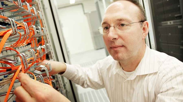 Serverraum der Lichtblick-Zentrale in Hamburg.