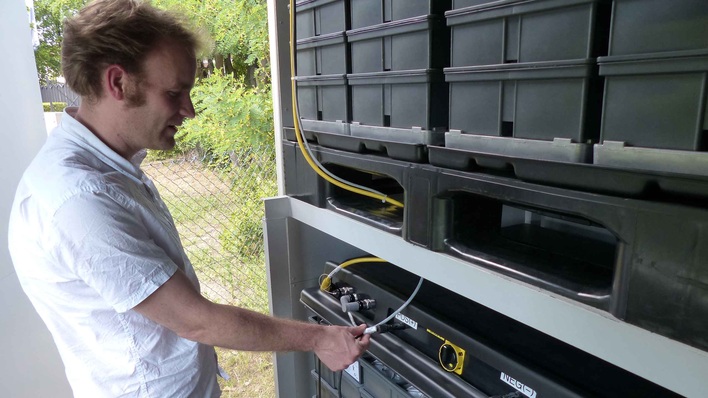 In Berlin steht das derzeit einzige System in Europa mit der neuartigen AHI-Batterie.