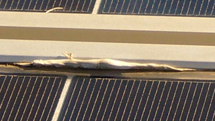 Bei diesem Modul wird Silikon aus dem Rahmen gepresst. Dieser Rest wandert auf das Frontglas, wo er sich nur schwer beseitigen lässt.