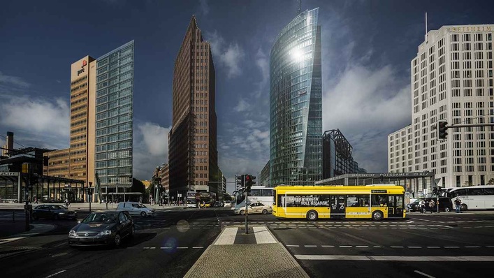 Neu in Berlin: Die Elektrobusse auf der Line 204.