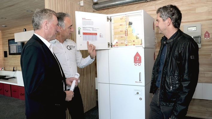 Beratungsgespräche beim 14. Vorarlberger Solar- und Wärmepumpentag am in Bregenz.