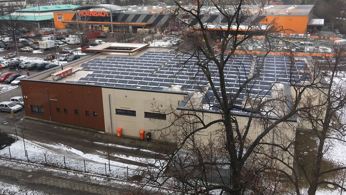 Auch in Berlin gibt es einige Dächer mit Photovoltaikanlagen.