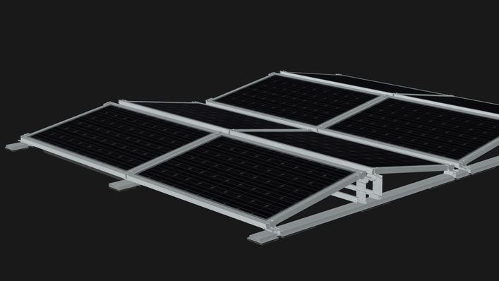 Es gilt die Anlage sicher und ohne Dachdurchdringung mit der richtigen Ballastierung zu bauen.
