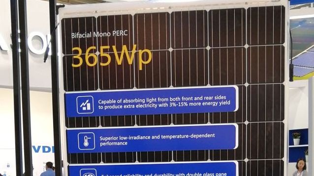 Der Messestand von Ja Solar auf der Intersolar.