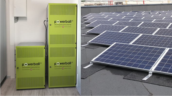 Die drei Bleispeicher werden komplett mit Solarstrom beladen. Sie sorgen für eine unterbrechungsfreie Stromversorgung.