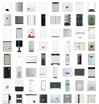 



Heimspeicher unterscheiden sich in Form und Farbe. Wer die Produkte kennt, findet diese auch in der Grafik wieder.
